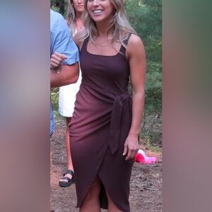 bishop + young shawna sheath maroon dress